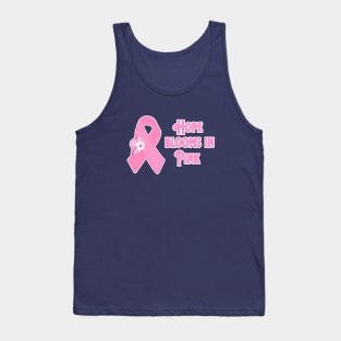 Pink Ribbon - Hope Blooms in Pink Tank Top